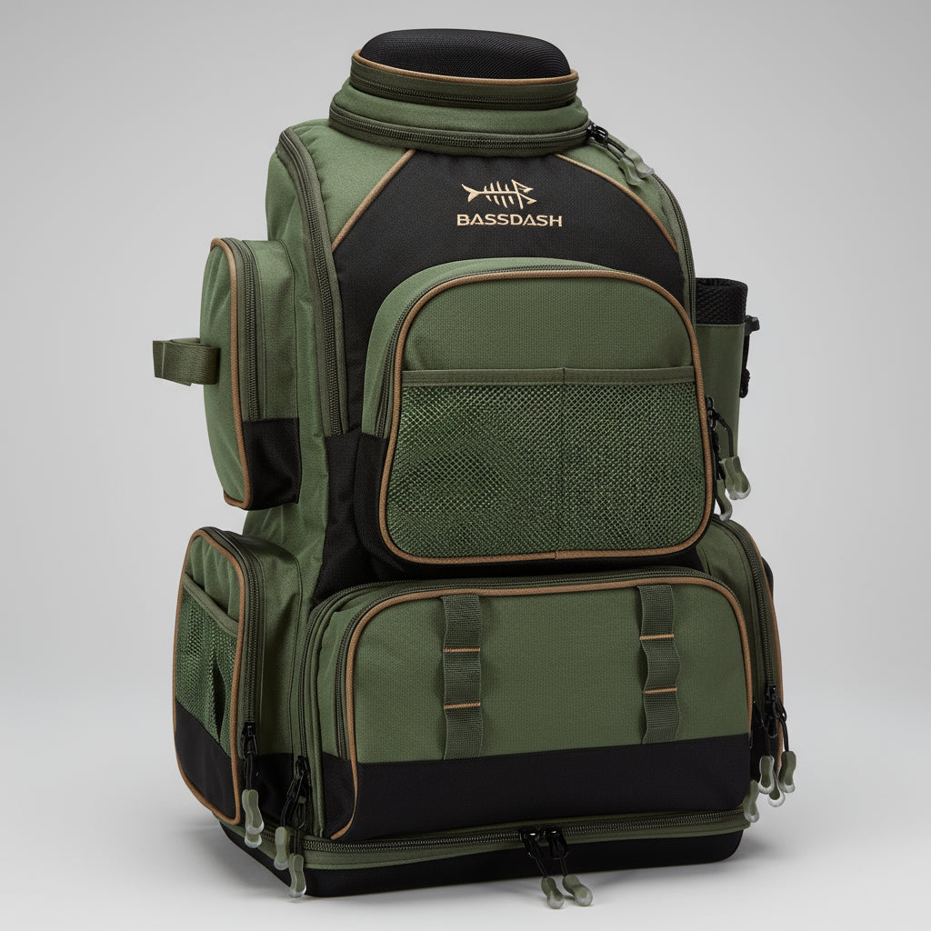 Mochila de Pesca Bassdash GG Multifuncional – Leve, Tática e Completa!