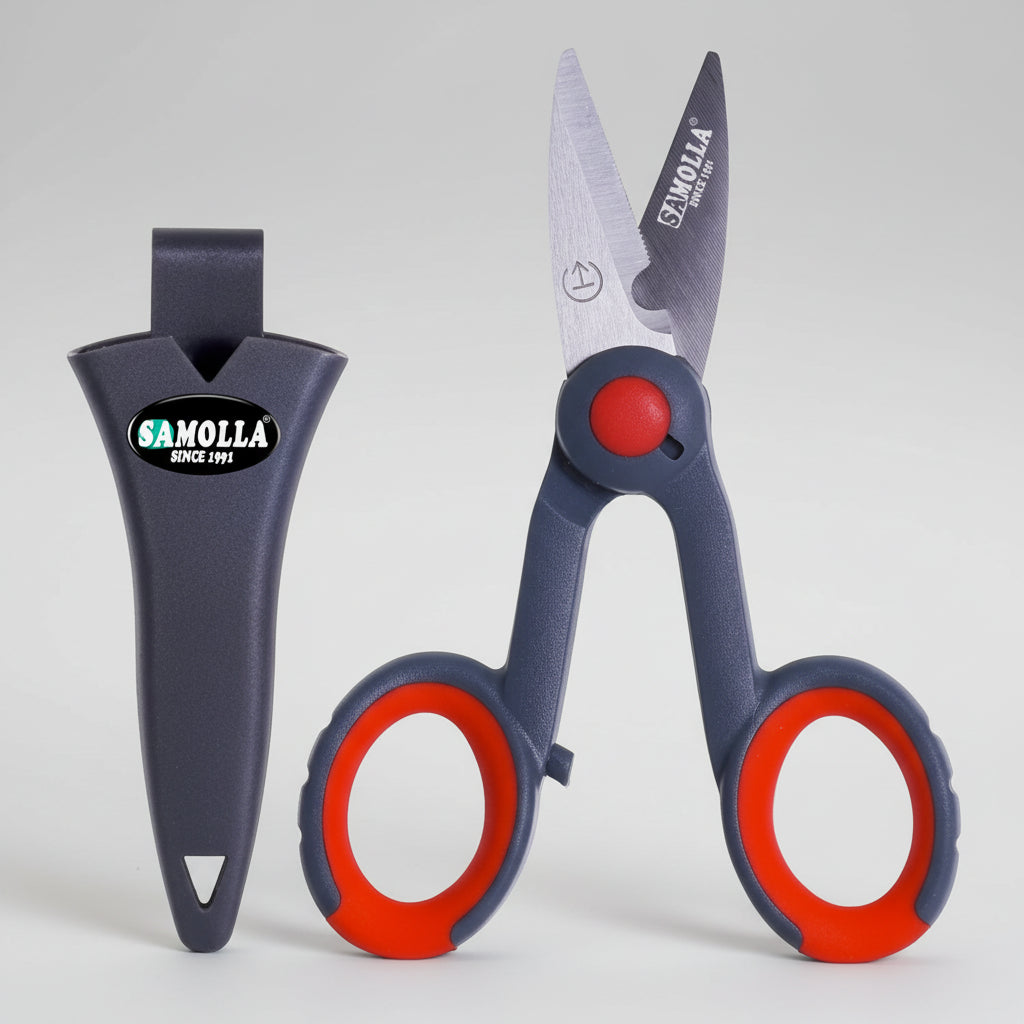 Tesoura de Pesca em Aço Inoxidável 420 – Corte de Linha PE e Multifilamento