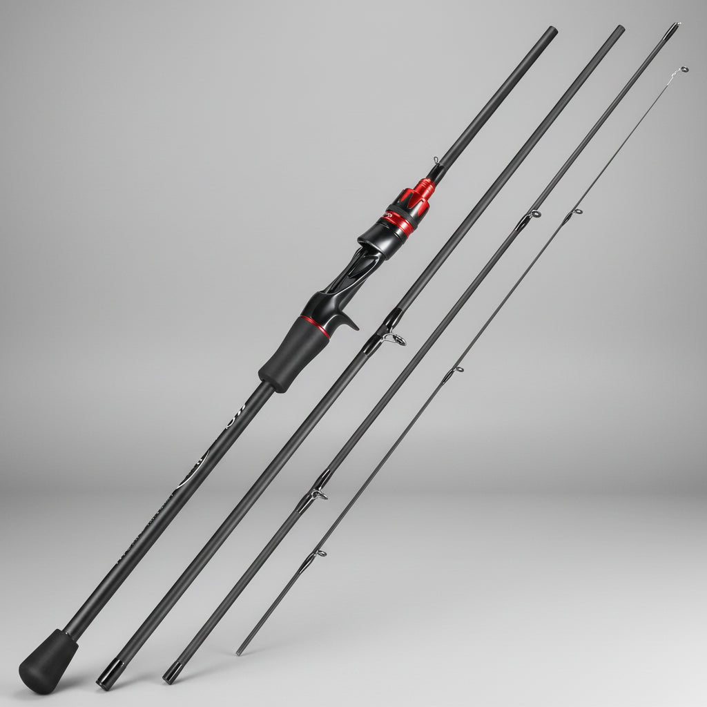 Vara de Pesca Sougayilang Ultralight – 2.1M | 4 Seções | Carbono de Alta Resistência
