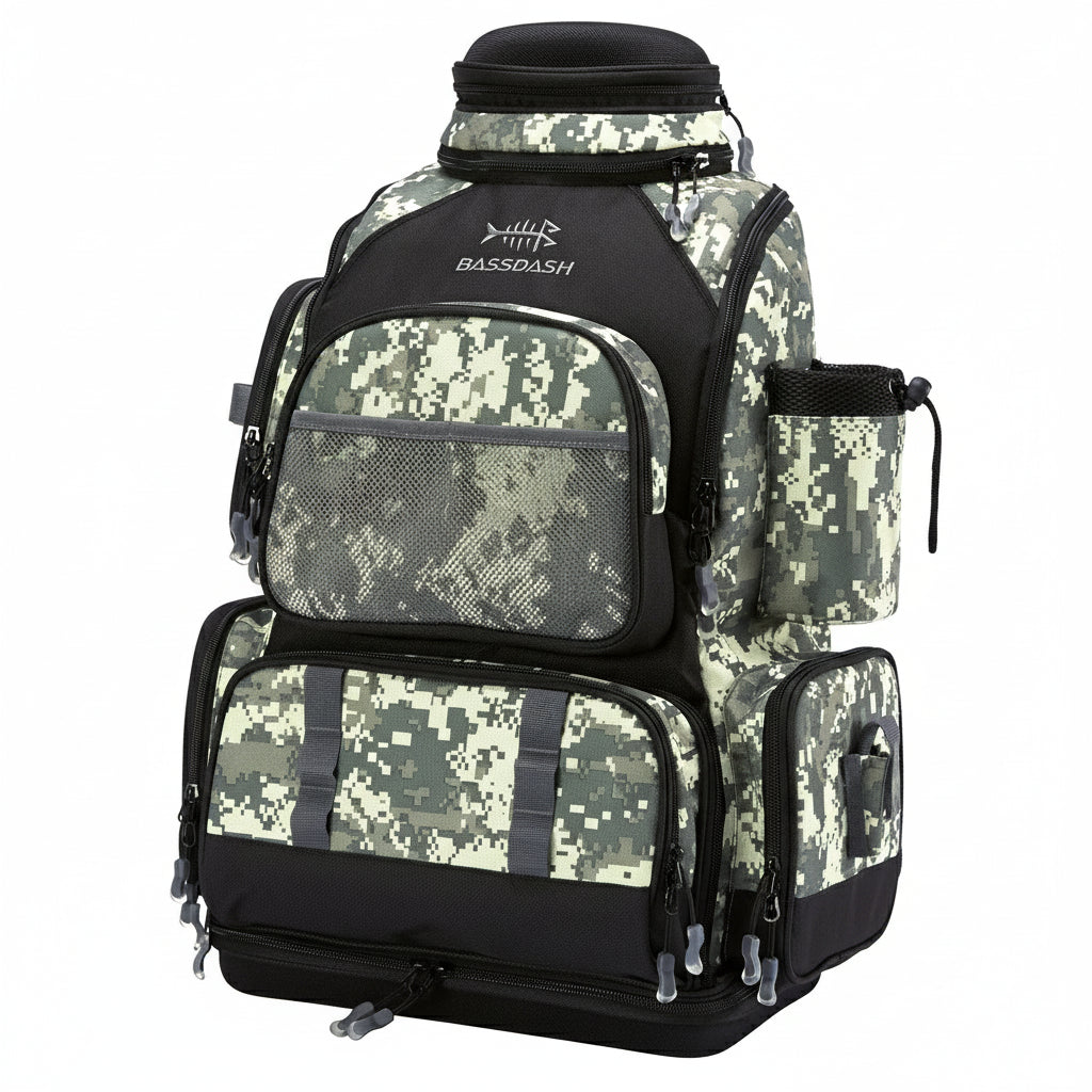 Mochila de Pesca Bassdash GG Multifuncional – Leve, Tática e Completa!
