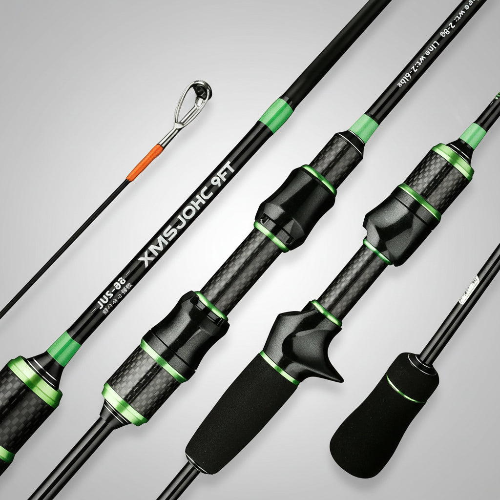 Vara de Pesca Ultralight em Fibra de Carbono – Ação Rápida, Ponta Sólida e Desempenho Profissional!